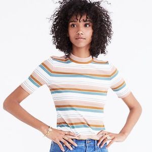 Madewell // Mid-Sleeve Mock Neck Top // Size: XS